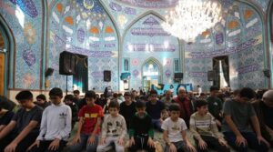 مراسم معنوی اعتکاف در حسینیه ارشاد تهران